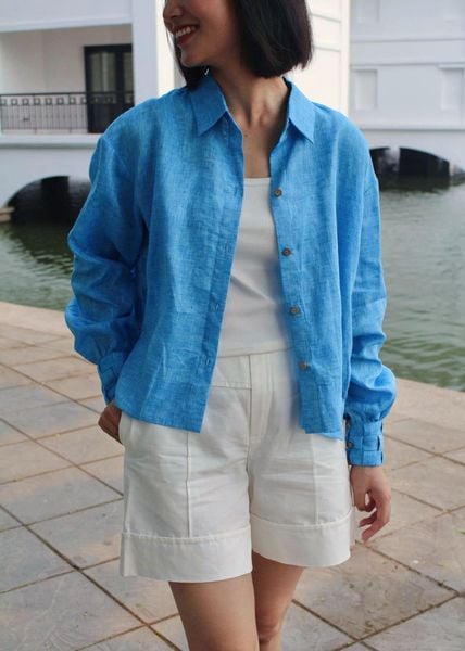 ASM đan nong sườn - Xanh Cyan - F