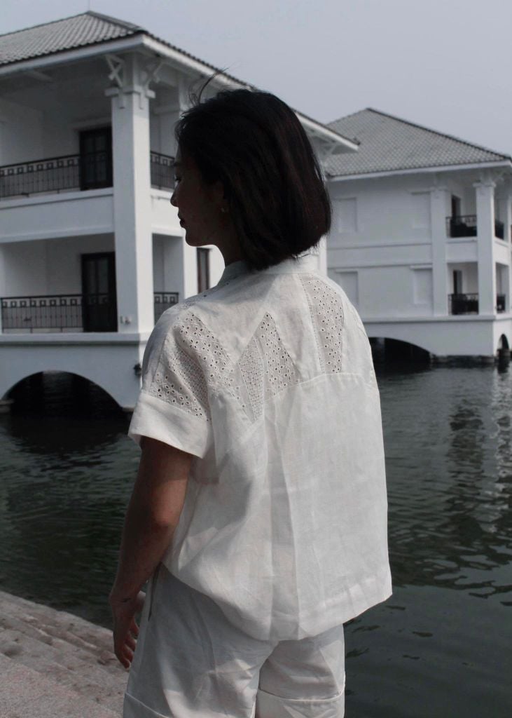 Áo can hoa - Trắng - F