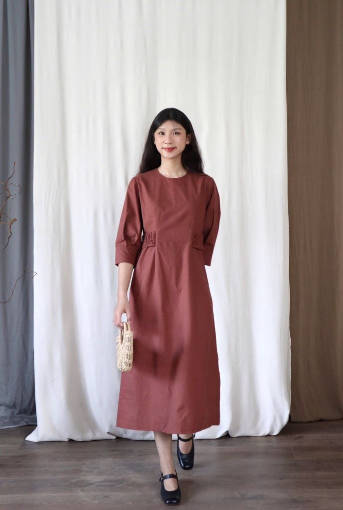 Váy DONA chun eo - Hồng vỏ đỗ