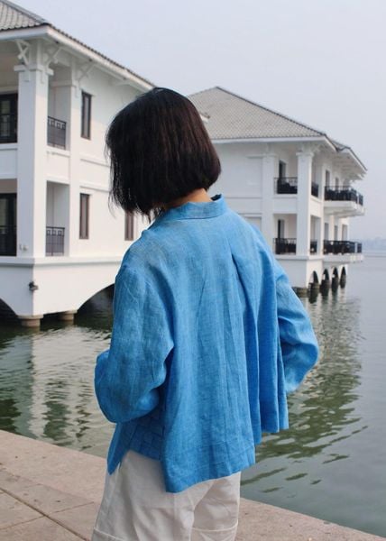 ASM đan nong sườn - Xanh Cyan - F