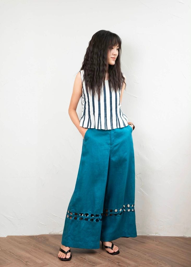 Quần đan nia - Xanh cổ vịt - F