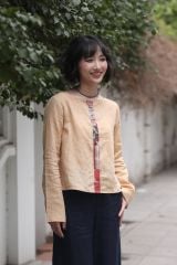 Áo kiểu xẻ lưng - Vàng