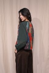 Áo Boho can nhuộm thủ công - F