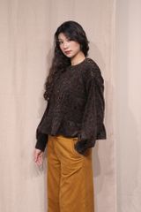 Áo nhung nhún - Rêu - F