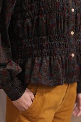 Áo nhung nhún - Rêu - F