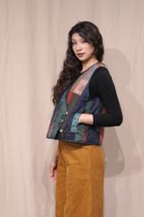 Áo Gile chần bông can dọc - Nhiều màu - F