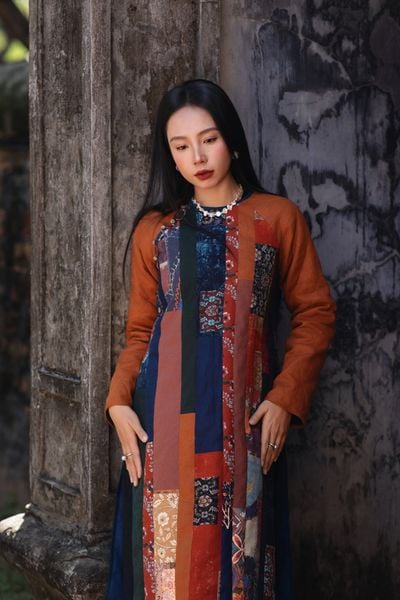 Áo dài can chần tay - Nhiều màu