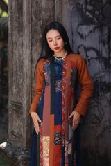 Áo dài can chần tay - Nhiều màu