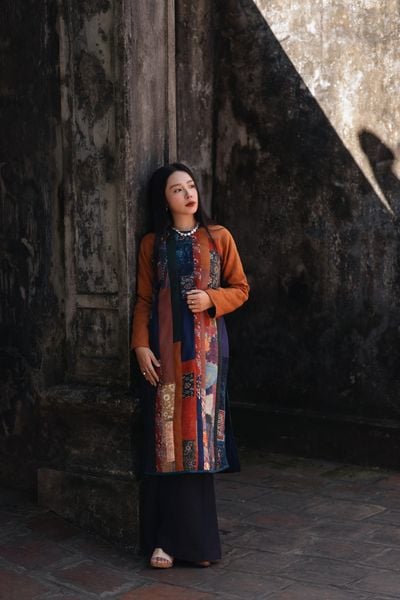 Áo dài can chần tay - Nhiều màu