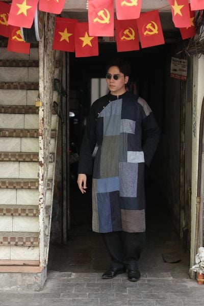 Áo dài nam - F - Can ô