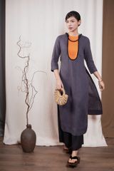 Áo dài dây cổ kiềng - Ghi