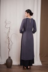 Áo dài dây cổ kiềng - Ghi