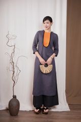 Áo dài dây cổ kiềng - Ghi