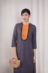 Áo dài dây cổ kiềng - Ghi