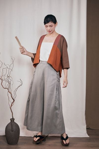 Quần đan dây hông - Ghi - F