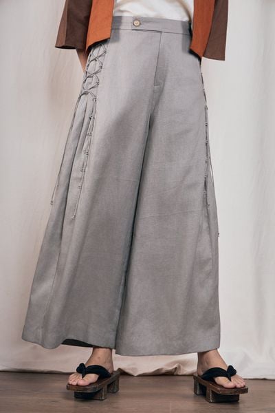 Quần đan dây hông - Ghi - F