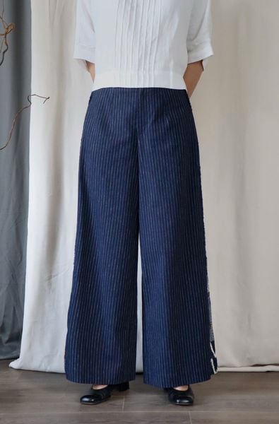 Quần suông can nẹp