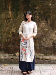 Áo dài thêu Yến Nhi - Be