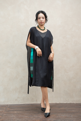 Váy layer phối sườn - Đen - F