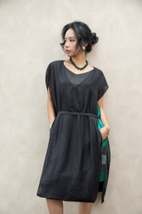 Váy layer phối sườn - Đen - F