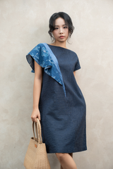 Váy phối vai - Navy - F