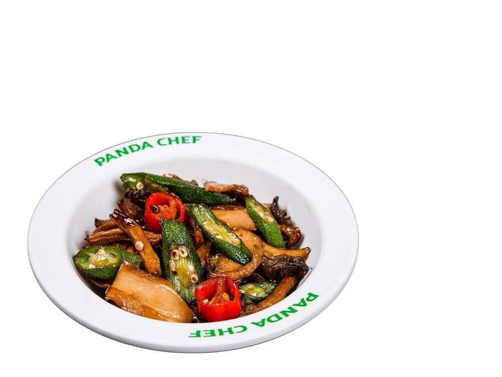 Đậu bắp xào nấm 