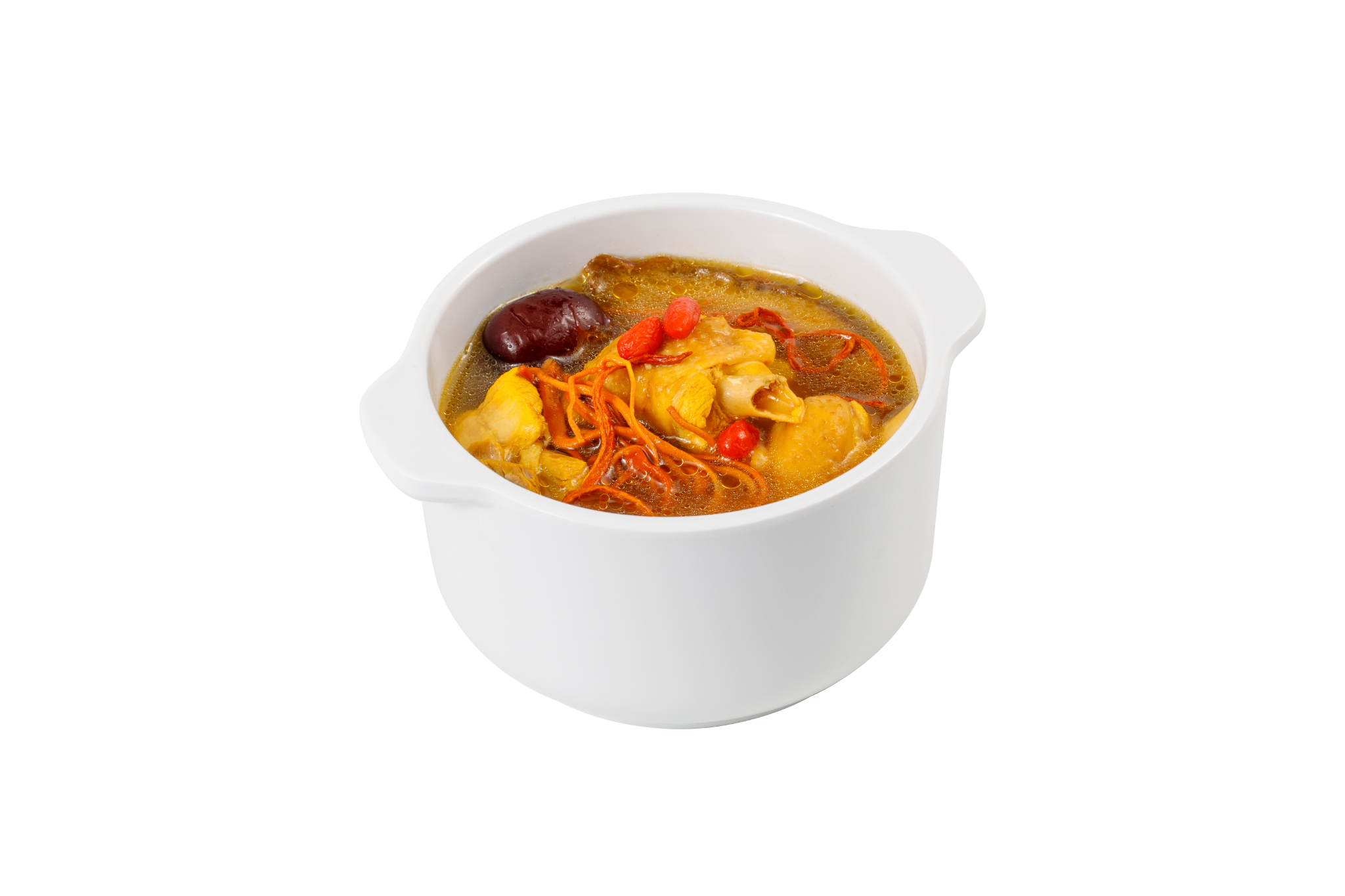  Canh gà nấm đông trùng 