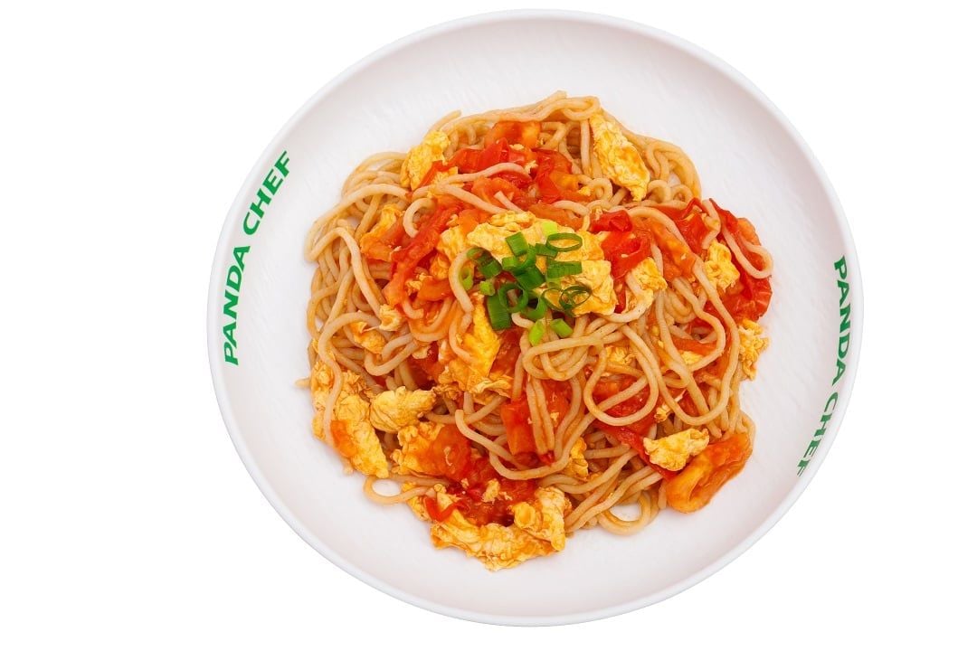  Mì tươi xào trứng cà chua 