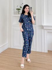 Đồ bộ dài thiết kế cổ giọt nước hoa lily