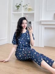Đồ bộ dài thiết kế cổ giọt nước hoa lily