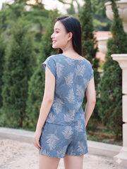 Đồ bộ đùi có tay cánh tiên lá dương xỉ