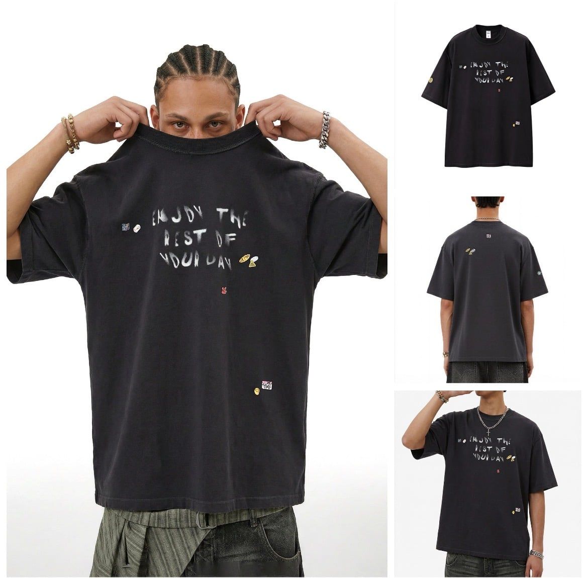 INF®️| ÁO THUN CỔ TRÒN NGẮN TAY IN HÌNH OVERSIZE UNISEX INF 8357
