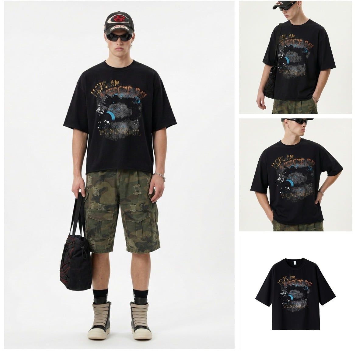 INF®️| ÁO THUN CỔ TRÒN NGẮN TAY WASH IN HÌNH OVERSIZE UNISEX INF 8325