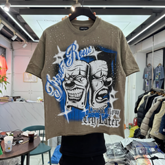 FK®️| ÁO THUN NGẮN TAY CỔ TRÒN COTTON IN HÌNH KTS ĐÍNH ĐÁ F529