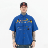 WES®️| ÁO SƠ MI  THÊU HỌA TIẾT HOẠT HÌNH RETRO UNISEX WESC216