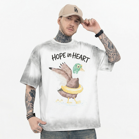 FG®️| ÁO THUN CỔ TRÒN NGẮN TAY WASH IN HÌNH HOPE IN HEART  FG F622