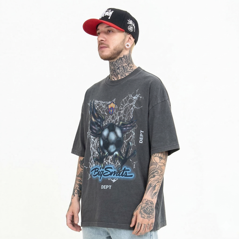 FG®️| ÁO THUN CỔ TRÒN NGẮN TAY IN HÌNH CÁCH ĐIỆU OVERSIZE FG E587