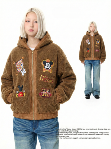 WES®️| ÁO KHOÁC BÔNG MICKEY HỌA TIẾT THÊU  RETRO UNISEX WES6181