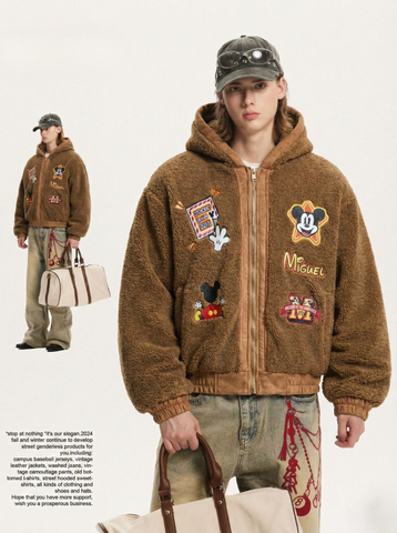 WES®️| ÁO KHOÁC BÔNG MICKEY HỌA TIẾT THÊU  RETRO UNISEX WES6181