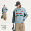 WES®️| ÁO KHOÁC DA OVERSIZED THÊU HÌNH SHINCHAN VINTAGE UNISEX WES5128