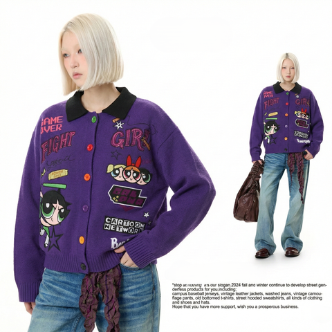 WES®️| ÁO KHOÁC LEN THÊU GAME OVER RETRO UNISEX WES2026