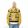 WES®️| ÁO KHOÁC BOMBER VẢI THÔ TRẦN BÔNG HỌA TIẾT THÊU MICKEY VINTAGE UNISEX  W6136