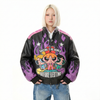 WES®️| ÁO KHOÁC DA OVERSIZED  THÊU HÌNH VINTAGE UNISEX WES5124