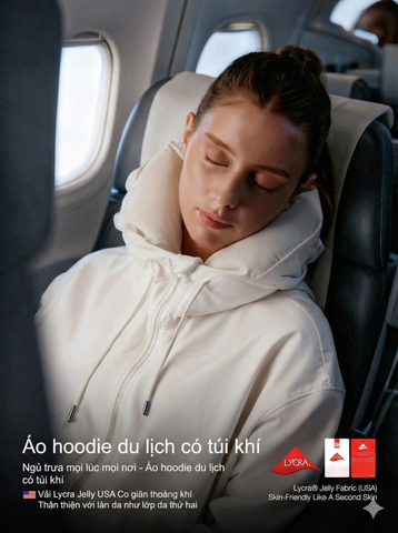 INF®️| ÁO KHOÁC HOODIE TÚI KHÍ DU LỊCH LYCRA®️ UNISEX INF 5524