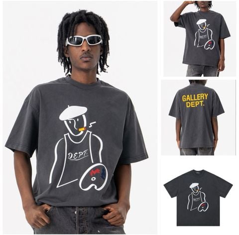 FG®️| ÁO THUN CỔ TRÒN NGẮN TAY IN HÌNH HỌA SỸ OVERSIZE FG F305