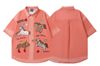 WES®️| ÁO SƠ MI NGẮN TAY THÊU HỌA TIẾT HOẠT HÌNH UNISEX YH1057