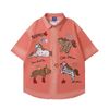 WES®️| ÁO SƠ MI NGẮN TAY THÊU HỌA TIẾT HOẠT HÌNH UNISEX YH1057