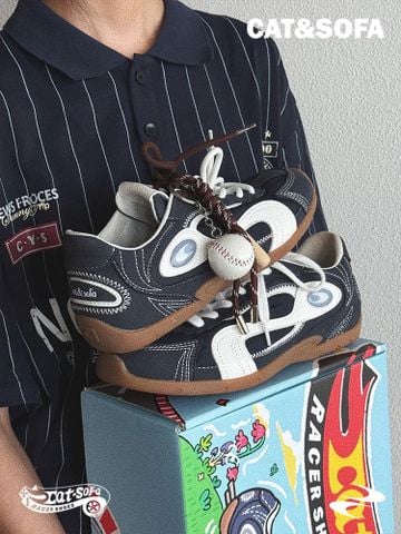CATSOFA ™️| GIÀY SNEAKER DERBY THỂ THAO ĐẾ MỎNG NAVY UNISEX CAT&SOFA CS25010