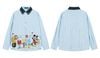 WES®️| ÁO SƠ MI DÀI TAY THÊU HỌA TIẾT HOẠT HÌNH UNISEX C5903