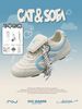 CATSOFA ™️| GIÀY SNEAKER BÓNG ĐÁ THỂ THAO TẬP LUYỆN WHITE/BLUE UNISEX CAT&SOFA CS25011